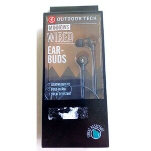 Outdoor Tech Minnows Wired Ear Buds Hi Fi Sound Built In Mic Sweat Resistant
